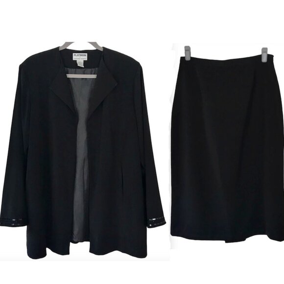 Platinum by Stephen Yearick Jacket and Midi Length Skirt Set - Picture 1 of 9
